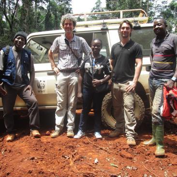 research team in the field